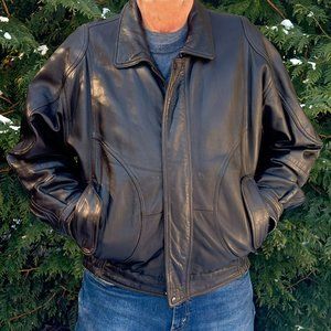 Men's Leather  Lamb Skin Jacket, Winter Weight -All Weather  Size XXL Brown Used